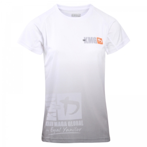 Krav maga KMG Performance T-shirt - Sublimatiedruk - Beginner-P1-P2 - Wit - Dames